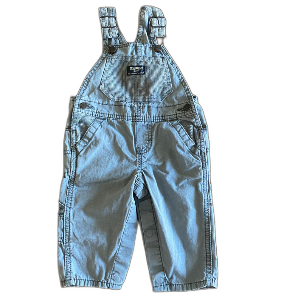 OshKosh Gray Corduroy Overalls Boys' 9 Months